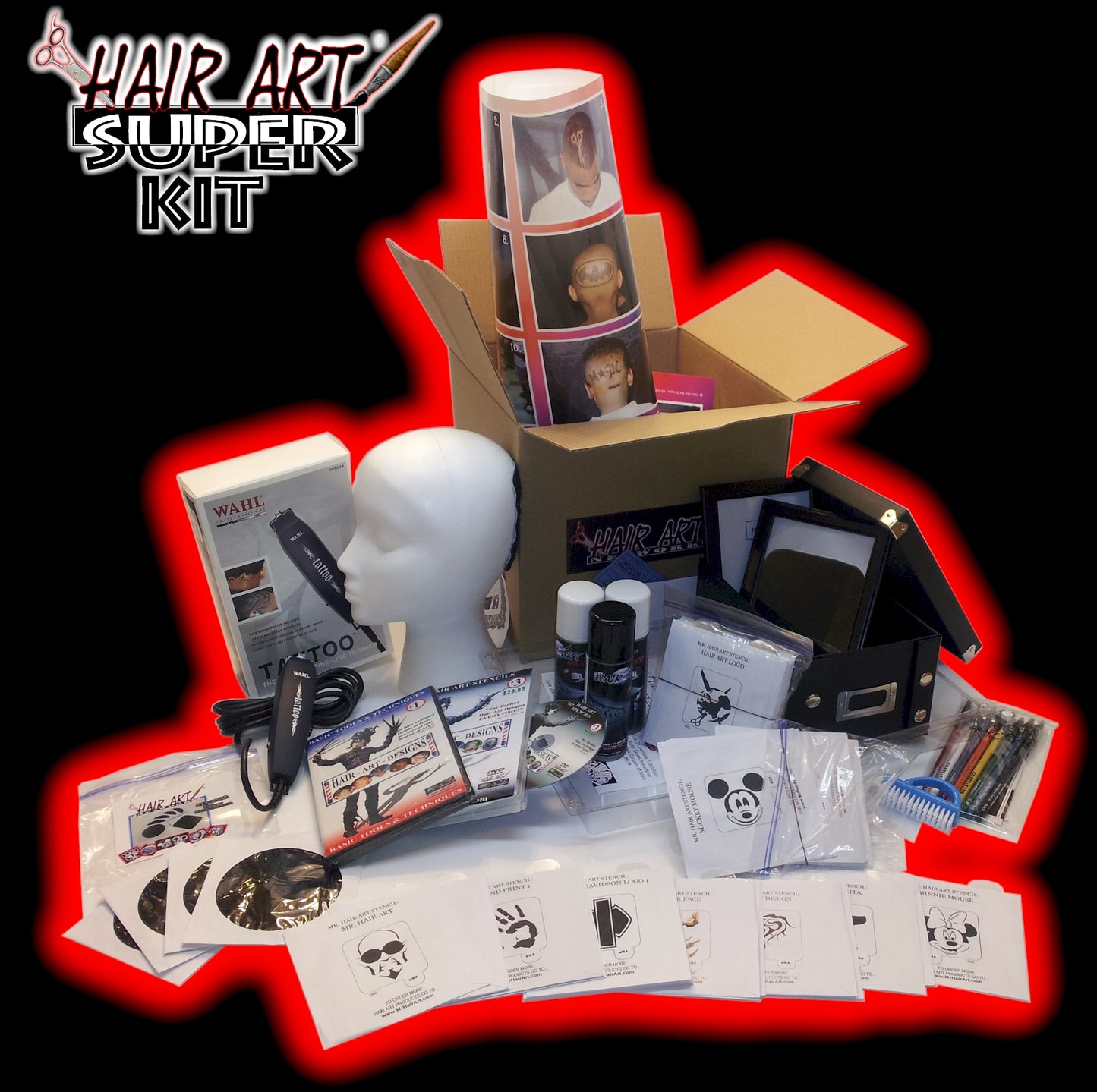Mr. Hair Art SUPER STENCIL KIT