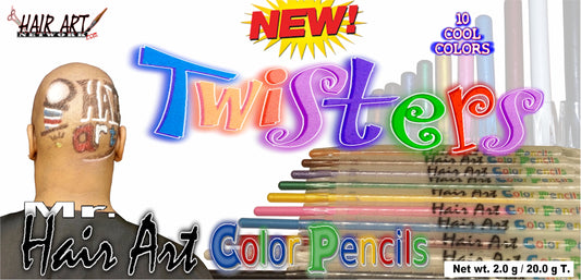MR. HAIR ART "TWISTERS" 10 Color Pencils