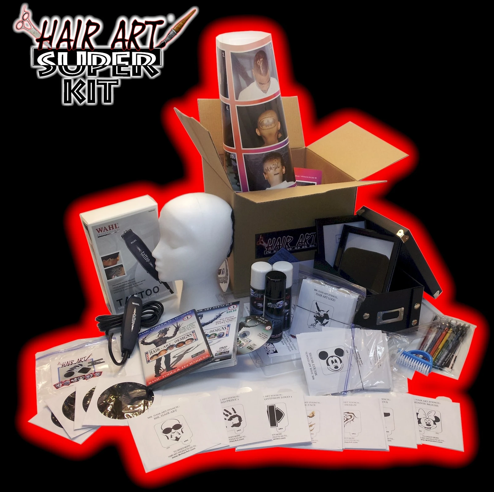 Mr. Hair Art SUPER STENCIL KIT